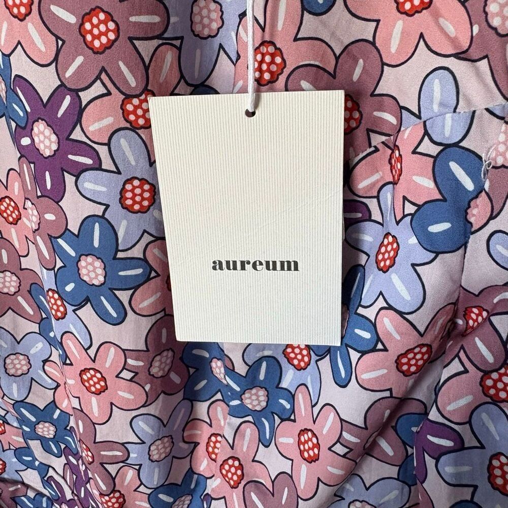 Aureum Bold Floral Sash Mini Cotton Dress Size Small NEW Cottagecore - Picture 8 of 11